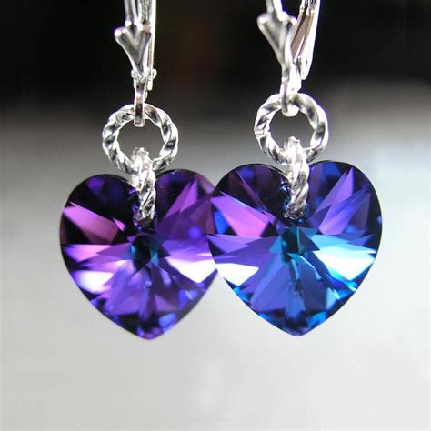 chanel purple earrings|purple sterling silver earrings.